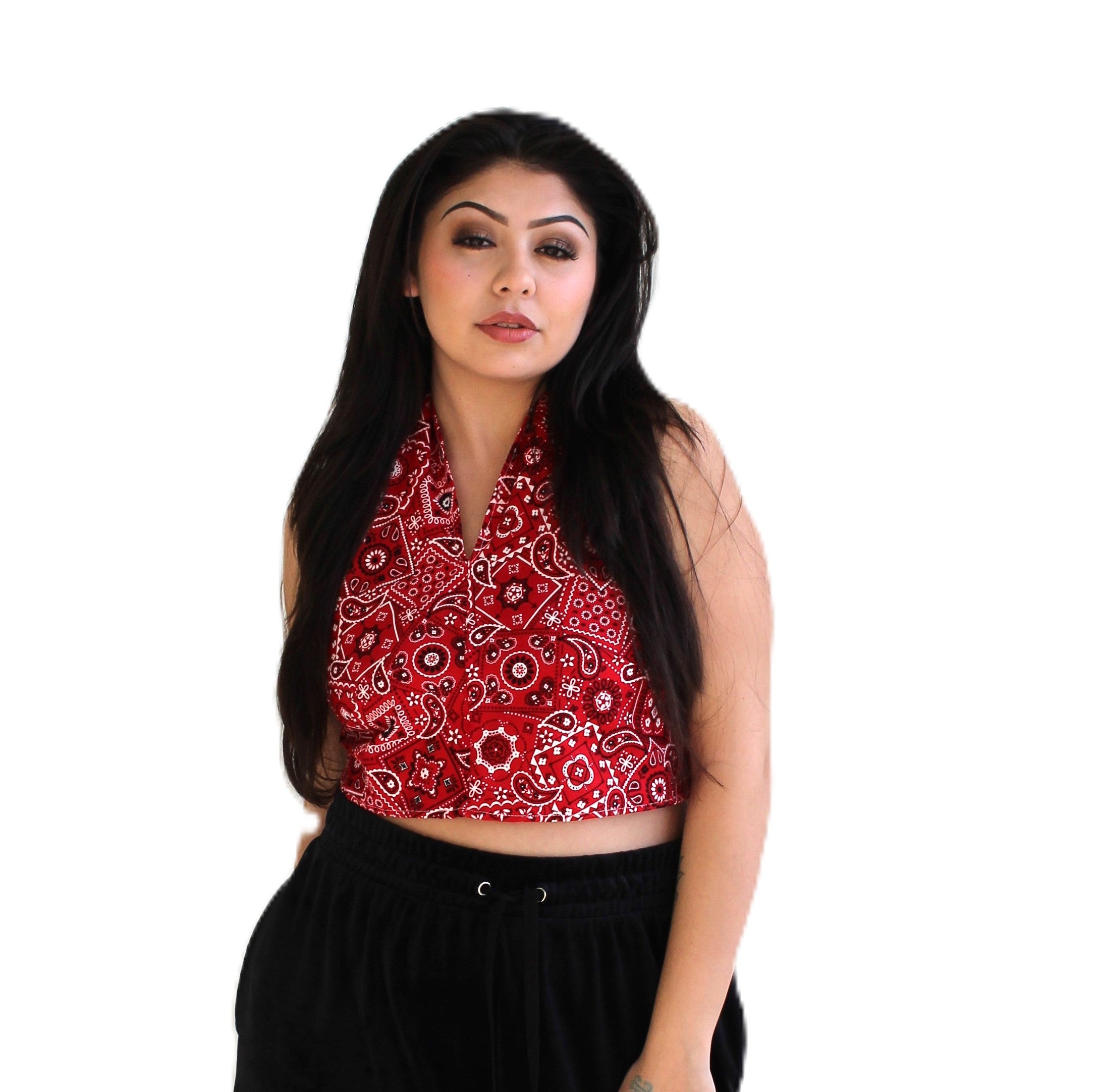 Paisley Halter Top Womens Unisex