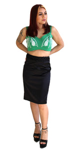 Braided waist pencil skirt Womens Unisex