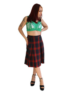 Plaid Nostalgia vintage skirt Womens Unisex