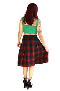 Plaid Nostalgia vintage skirt Womens Unisex