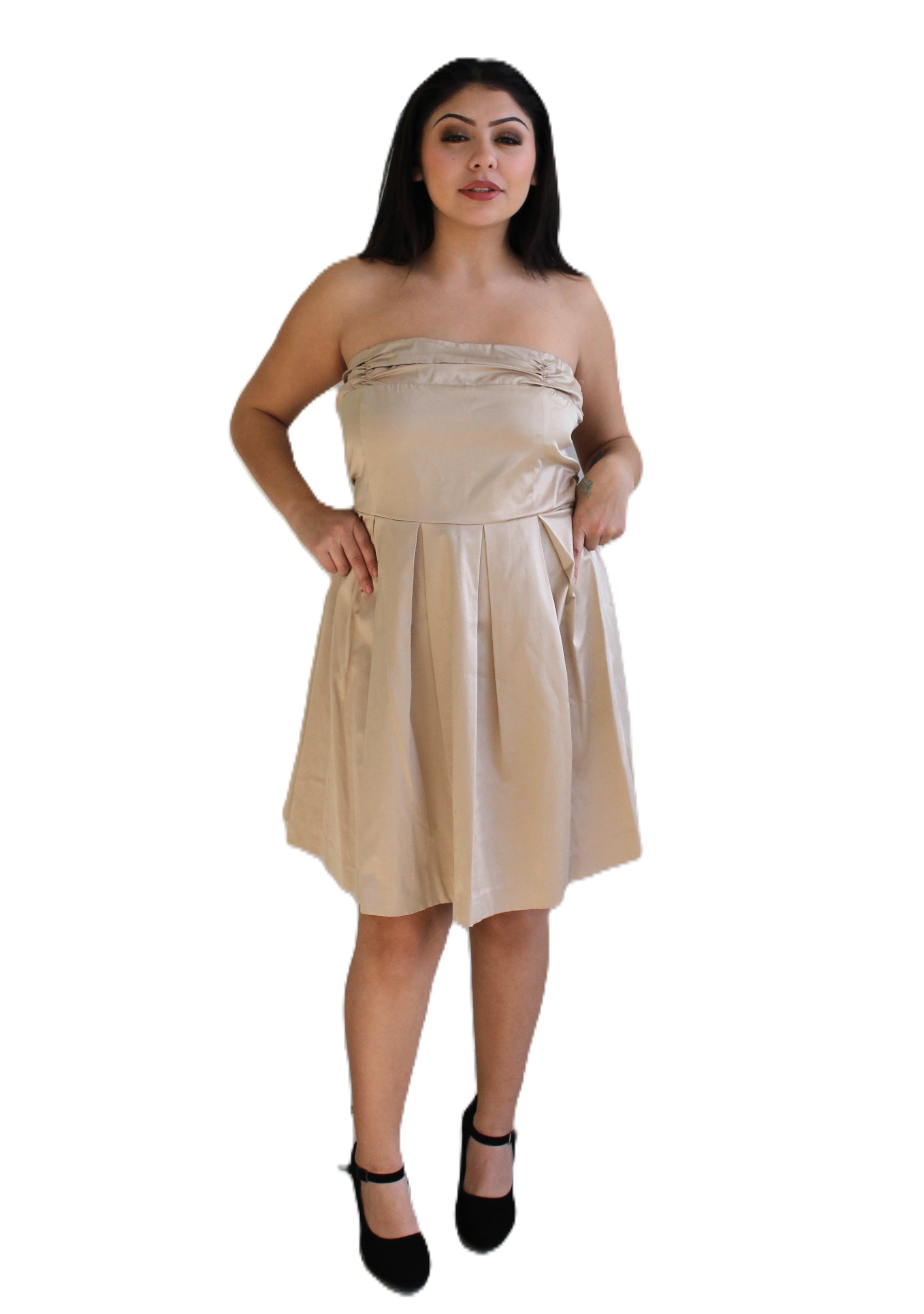 Champagne glam vintage dress Womens Unisex