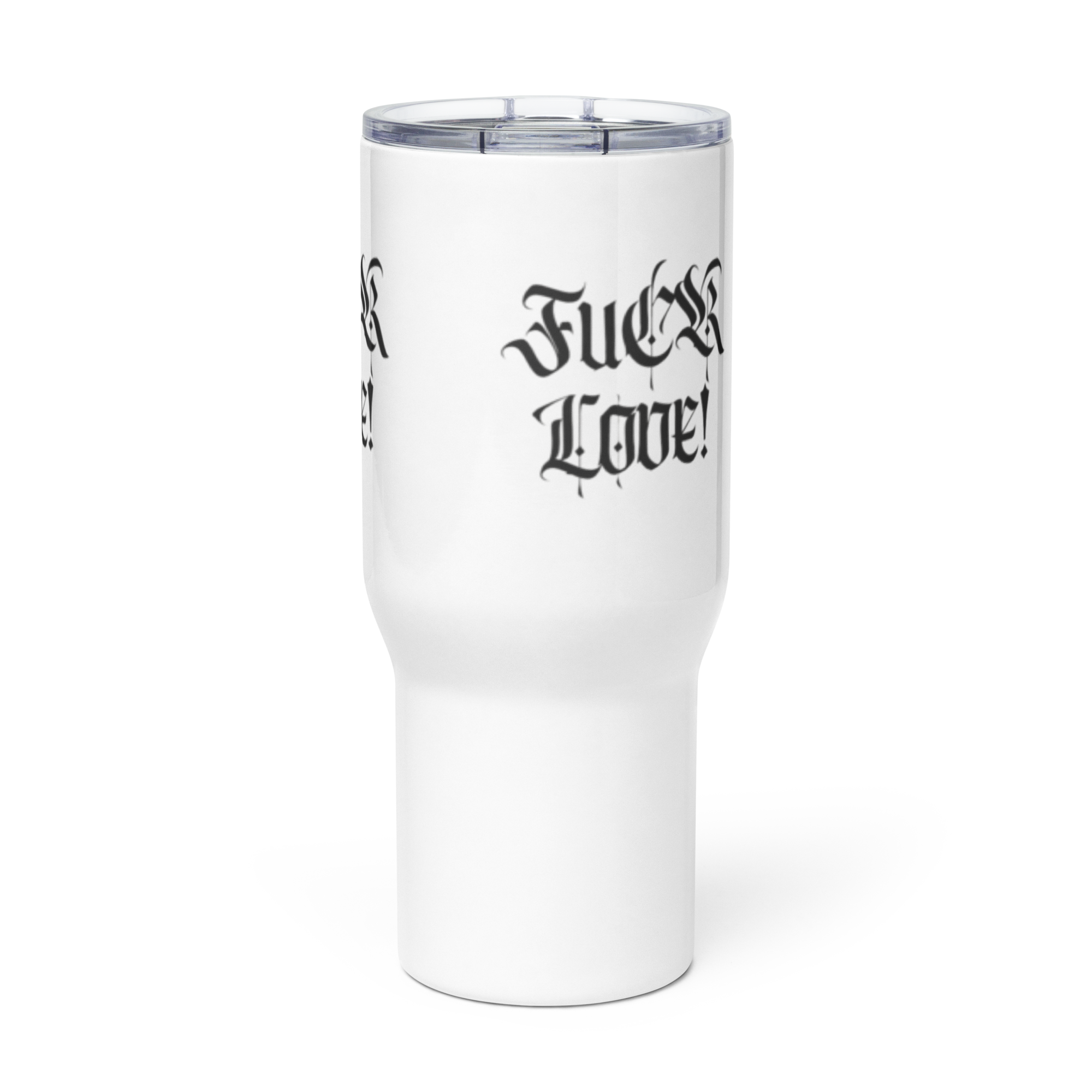 Travel mug with a handle