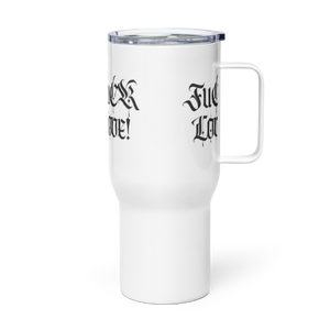 Travel mug with a handle