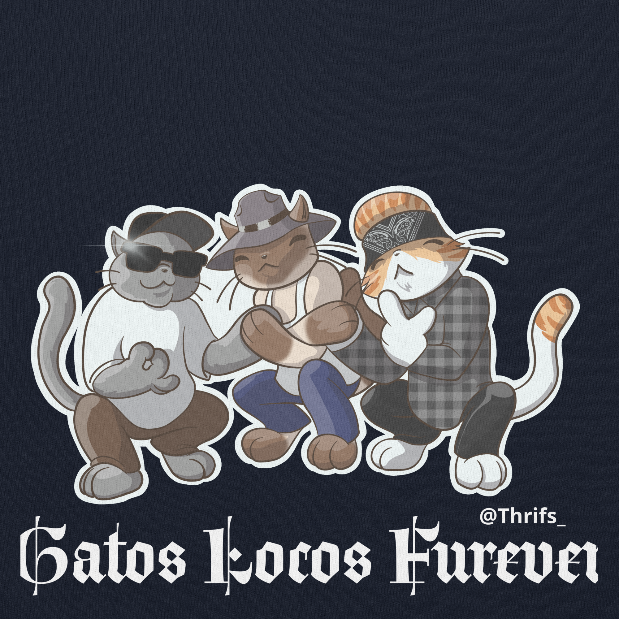Gatos Locos Fur Ever- Hoodie Unisex